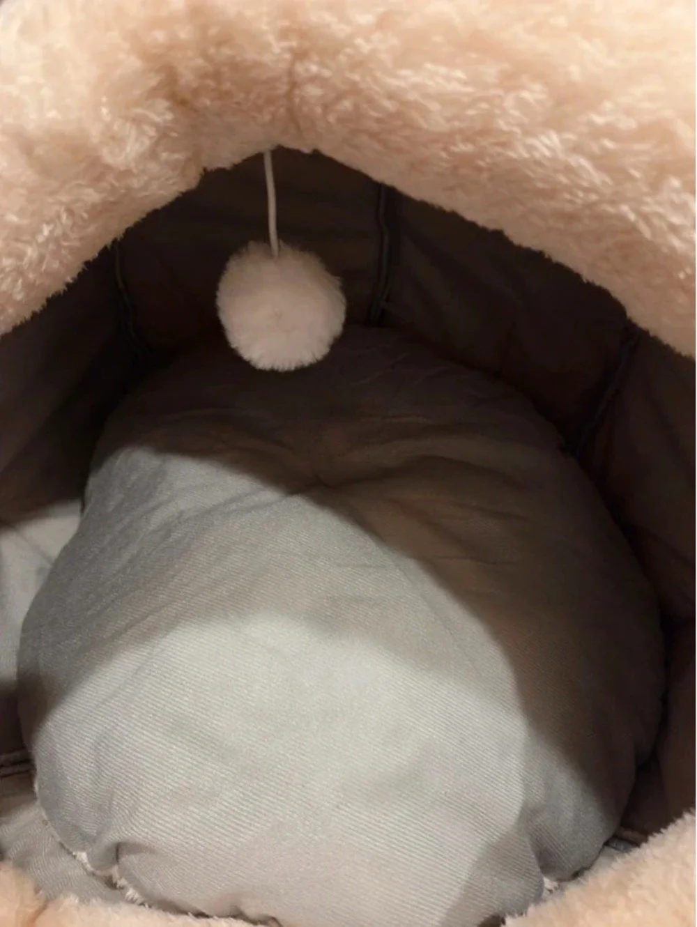 Bunny ears and tail cat bed large